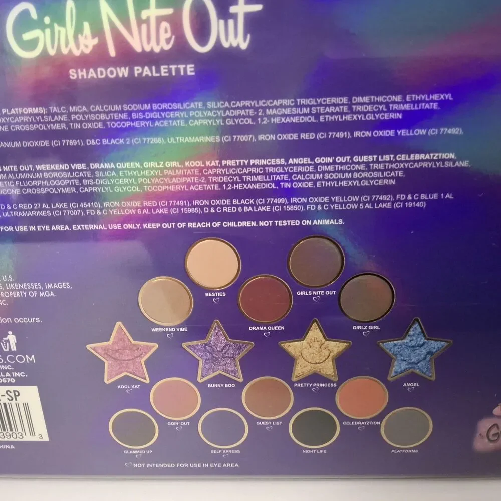Beauty Creations Bratz Girls Nite Out Eyeshadow Palette Matte/Shimmer 0.47oz